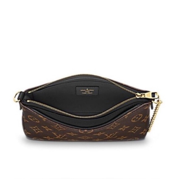 Louis Vuitton Pallas Clutch Monogram Noir with Chain & Strap - Picture 3 of 8